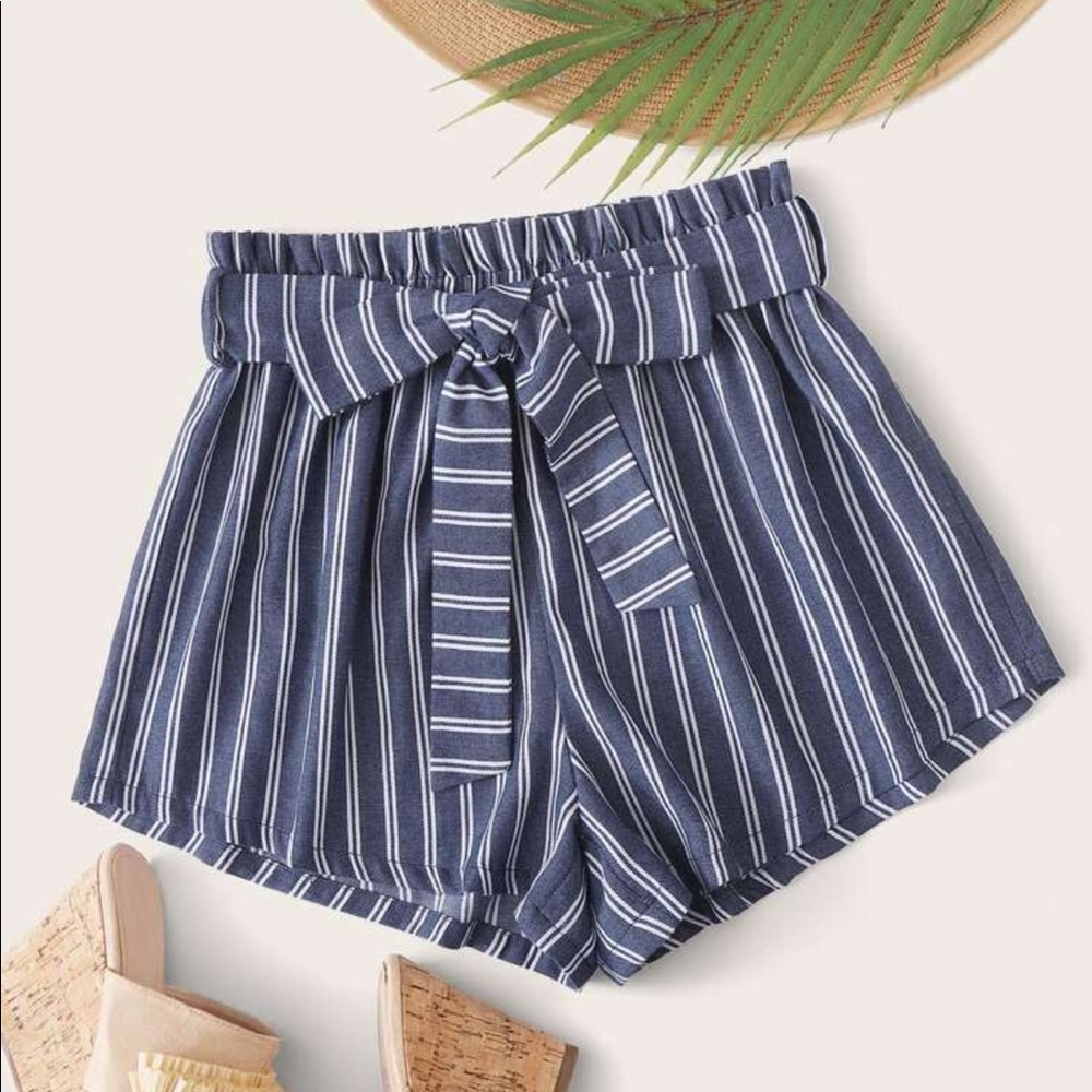 Blue and White Nautical Shorts